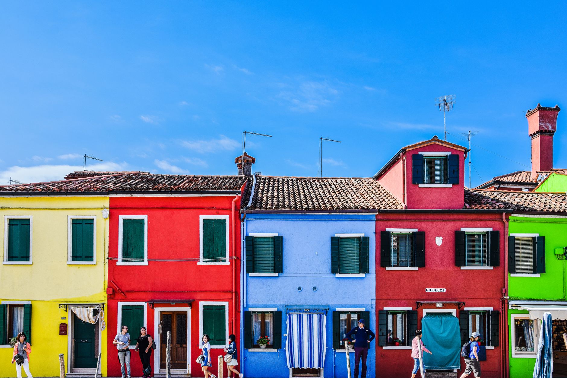 Murano ve Burano adaları (cam ve renkli evler)