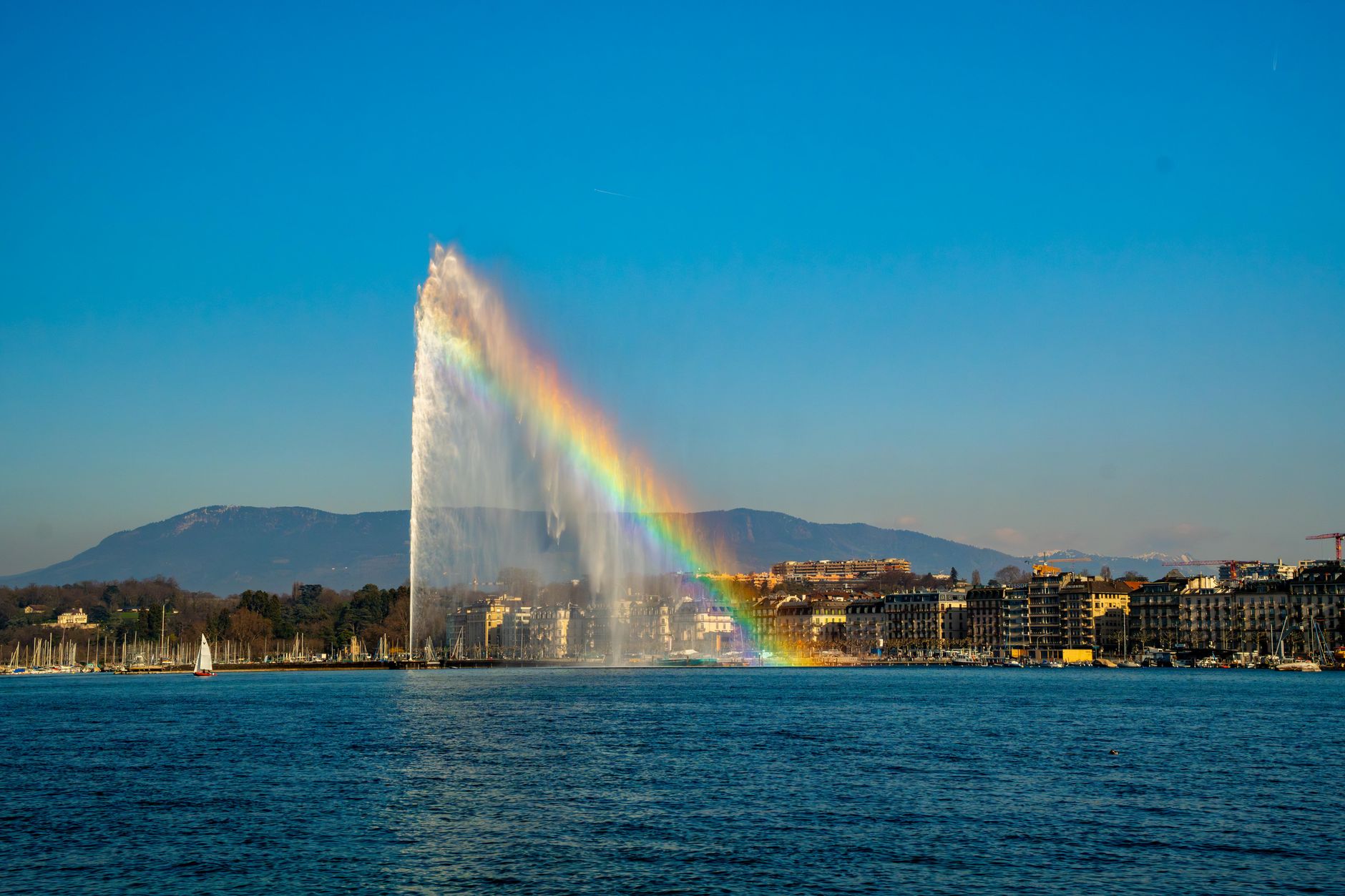 Jet d'Eau ve Leman Gölü